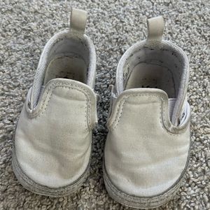 Infant white slip on Vans